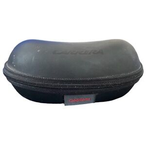 Carrera Eyeglasses Sunglasses Case Black Hard Shell Zip Travel Protective Case